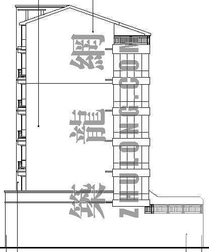 小区住宅楼建筑CAD施工图纸 - 1