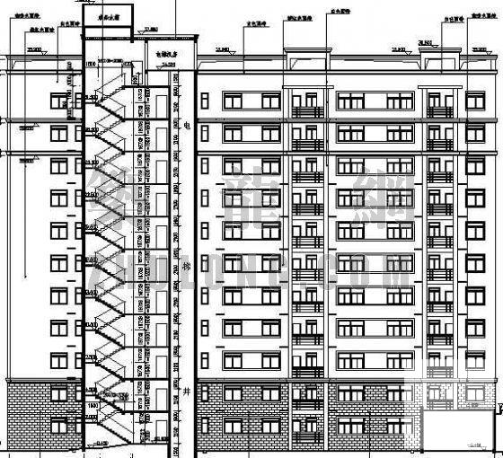 高层住宅楼建筑CAD施工图纸 - 1