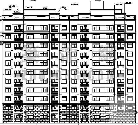 高层住宅楼建筑CAD施工图纸 - 3