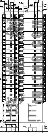 24层商住楼建筑CAD施工图纸 - 3