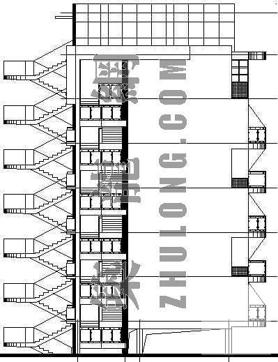 单身公寓建筑CAD施工图纸 - 2