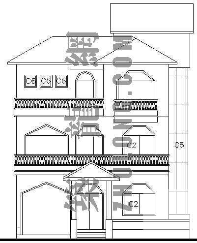 实用的别墅建筑结构CAD施工图纸 - 3