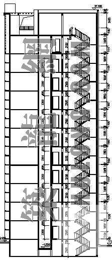 10层层住宅楼建筑CAD施工图纸 - 2