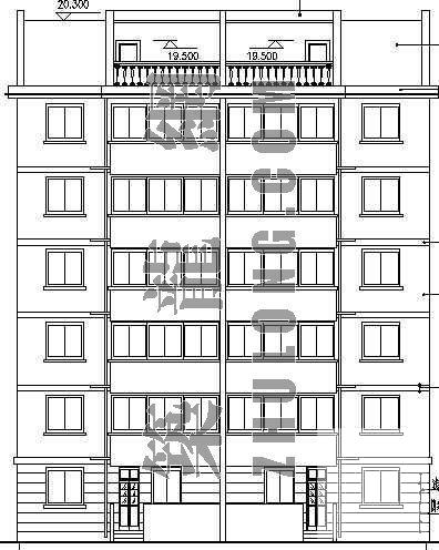 6＋1层砖混住宅楼建筑CAD图纸 - 1