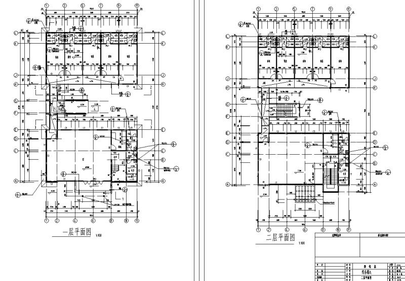 6套框架结构办公综合楼建筑设计方案初设图纸CAD施工图纸 - 2