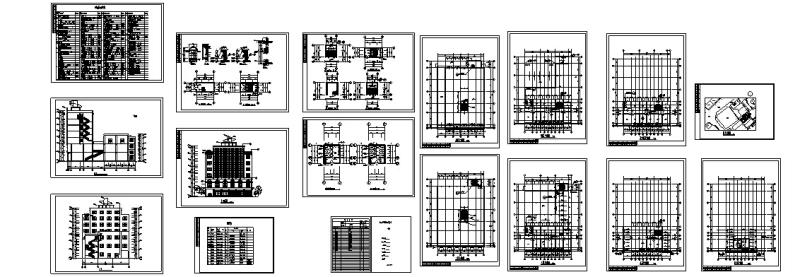 新华书店现代多层商务办公建筑设计CAD施工图纸 - 1