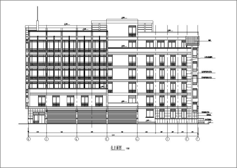 现代多层框架结构办公建筑设计CAD施工图纸 - 1