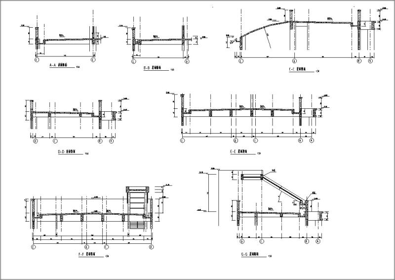 现代多层框架结构办公建筑设计CAD施工图纸 - 2