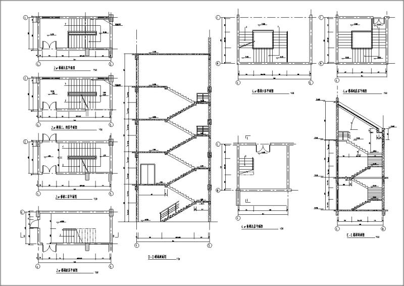 现代多层框架结构办公建筑设计CAD施工图纸 - 4