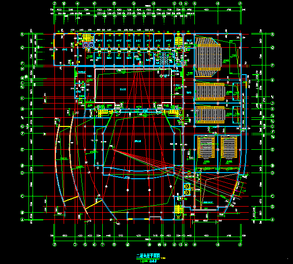 5层影剧院建筑施工图(CAD图纸齐全、框架剪力墙结构） - 1