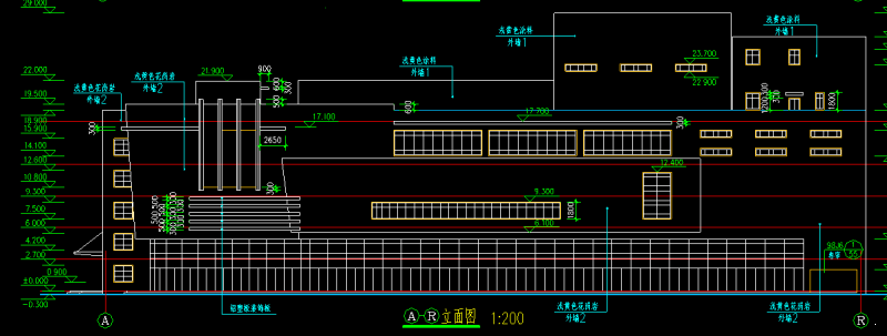 5层影剧院建筑施工图(CAD图纸齐全、框架剪力墙结构） - 2