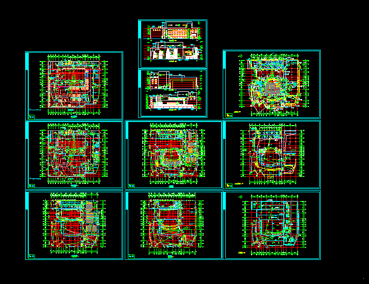 5层影剧院建筑施工图(CAD图纸齐全、框架剪力墙结构） - 5