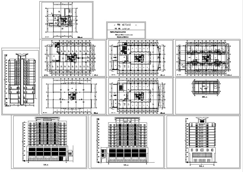 12层商业办公综合楼建筑设计（方案CAD施工图纸） - 1