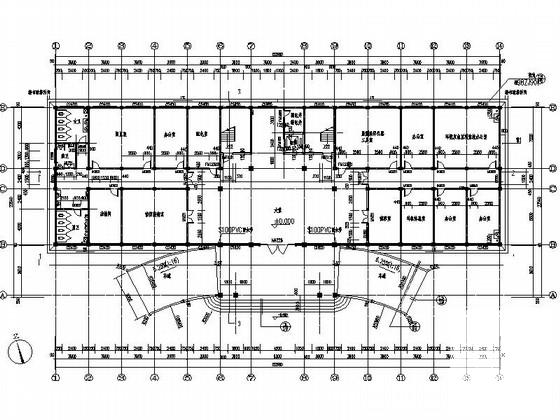 欧陆风格5层办公楼及大门建筑施工CAD图纸(27张图纸) - 5