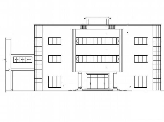 现代风格框架结构3层化工厂办公楼建筑施工CAD图纸 - 5