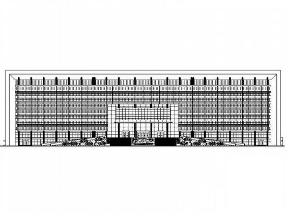 高新技术创业服务中心11层现代风格办公楼建筑施工CAD图纸（人防） - 4