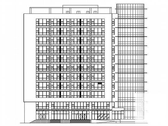 华北结算中心11层现代风格办公楼建筑施工CAD图纸 - 3