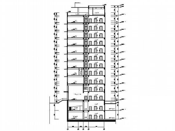 华北结算中心11层现代风格办公楼建筑施工CAD图纸 - 5