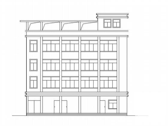 4层文化广播站建筑方案(6张CAD) - 4