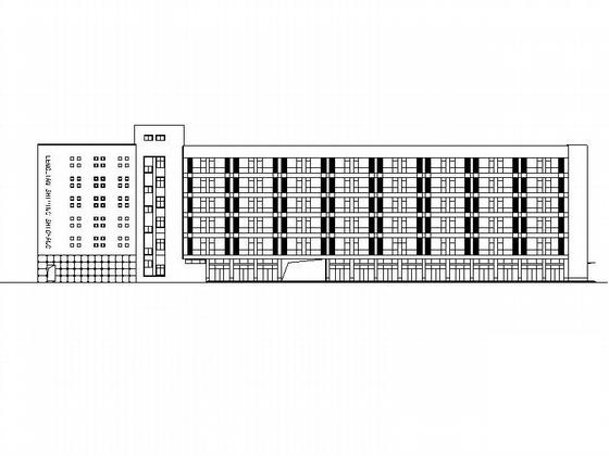 6层现代风格办公楼建筑施工套CAD图纸 - 1