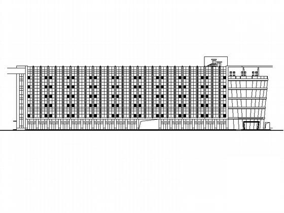 6层现代风格办公楼建筑施工套CAD图纸 - 3