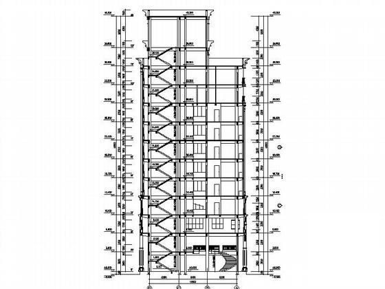 10层办公综合楼建筑施工CAD图纸含效果图纸 - 2