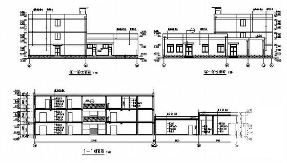 砌体结构3层办公楼建筑施工方案(11张图纸) - 1