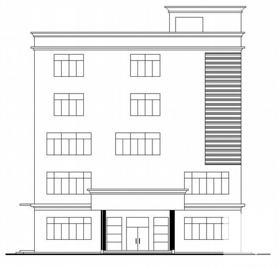 5层16.6米框架结构办公楼建筑施工CAD图纸 - 3