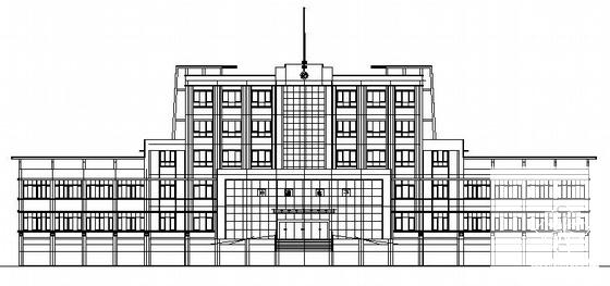 6层转角式办公楼建筑施工CAD图纸 - 3