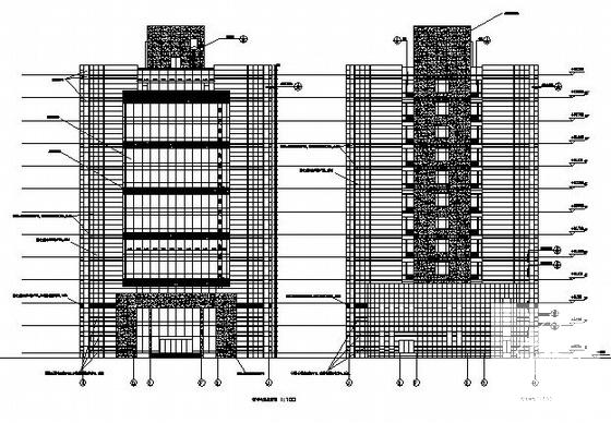 12层框架结构办公楼建筑施工CAD图纸 - 2