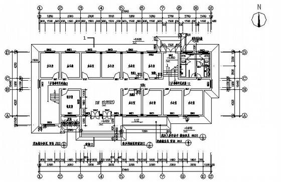 24.5米5层砖混办公楼建筑施工CAD图纸 - 1