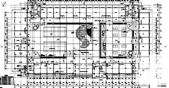 4层框架结构办公楼建筑施工CAD图纸 - 2