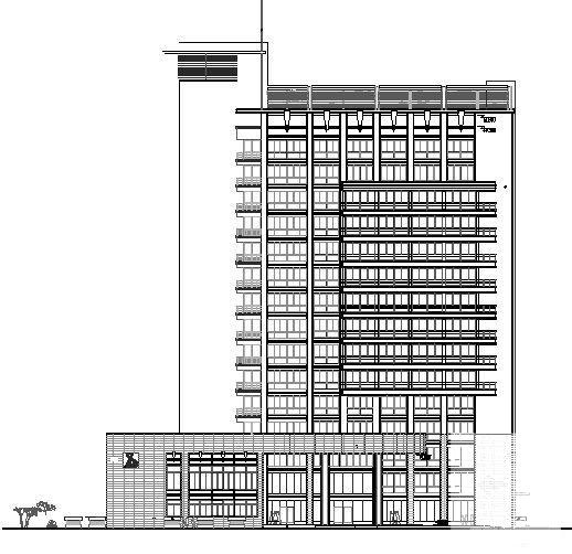 15层框架结构办公楼建筑施工CAD图纸 - 1