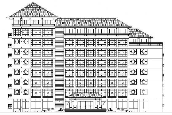 8层框架剪力墙机关办公大楼建筑施工CAD图纸 - 3