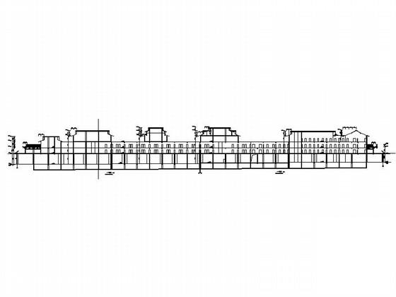 4层传统唐式风格商业步行街建筑施工CAD图纸 - 5