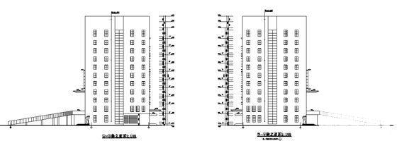 高新技术开发区框架结构11层创业服务中心建筑施工CAD图纸（节能设计） - 1