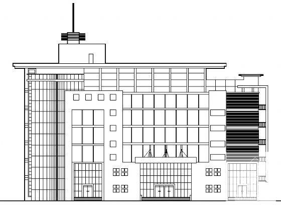 7层工商银行办公楼建筑CAD图纸(钢筋混凝土结构) - 1