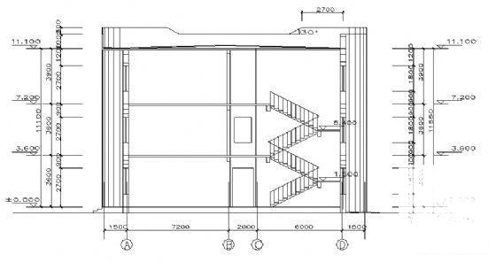 3层建筑设计院办公楼建筑CAD图纸 - 3