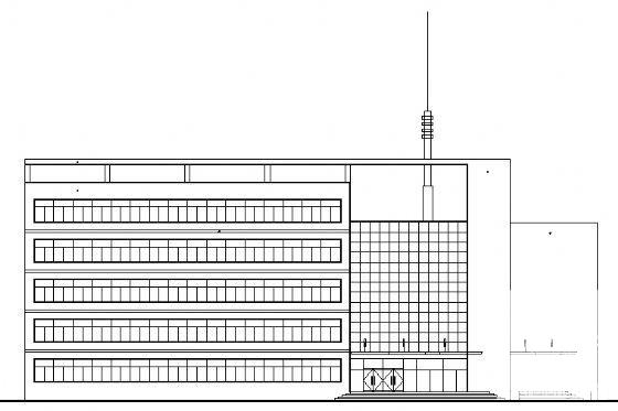 5层办公楼建筑CAD图纸 - 3