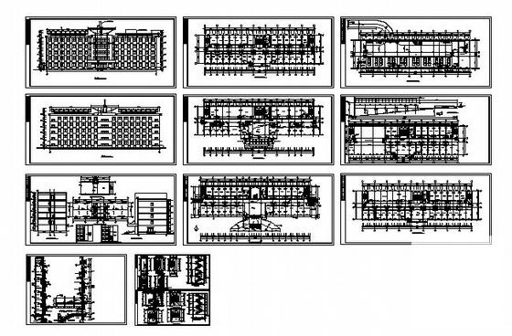 大型5层办公楼建筑施工CAD图纸(钢筋混凝土结构) - 3