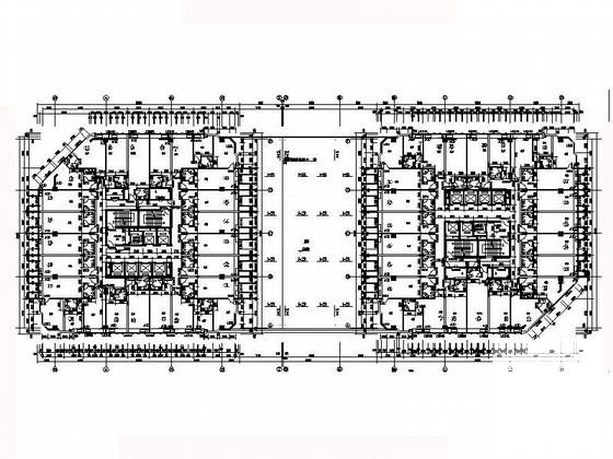 45层双塔商业综合体建筑施工CAD图纸（152米） - 1