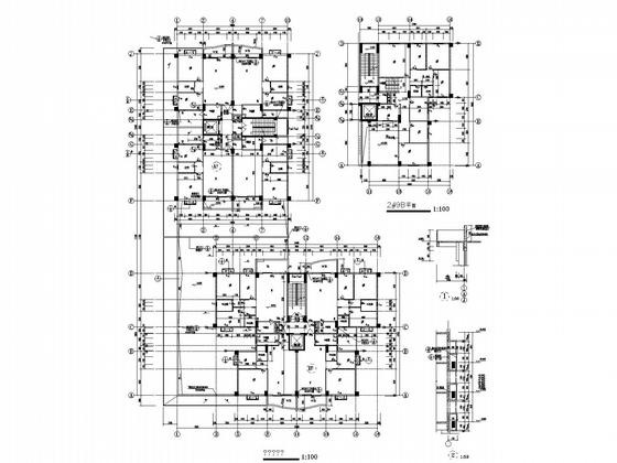 12层商住楼建筑施工CAD图纸(钢筋混凝土结构) - 4