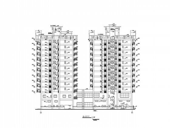 12层商住楼建筑施工CAD图纸(钢筋混凝土结构) - 5