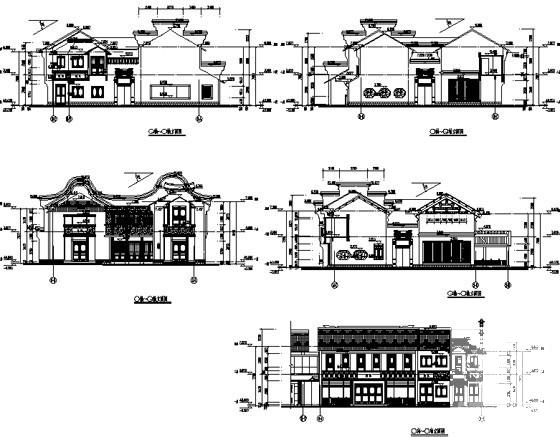 2层洛带文化艺术村街区小镇住宅（7、8、9号楼）建筑施工CAD图纸 - 2