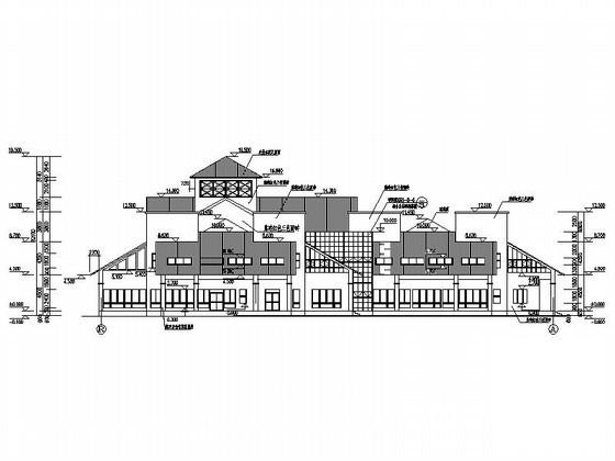 2层北美风情商业建筑施工CAD图纸（带阁楼） - 5