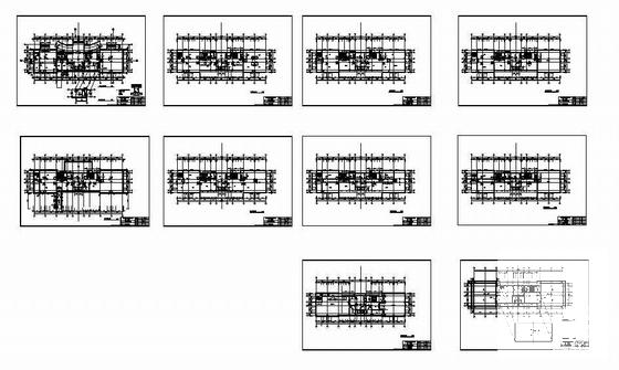 9层中级法院建筑结构CAD施工图纸 - 1