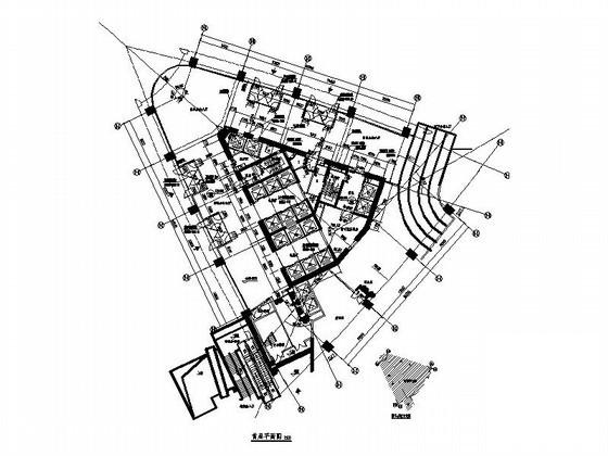 三角地带38层办公综合楼建筑CAD图纸 - 2