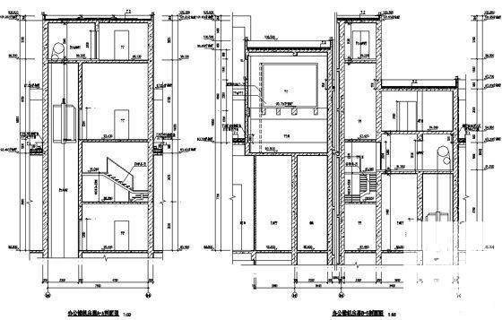 19层LOFT办公楼建筑施工CAD图纸（102米）(钢筋混凝土结构) - 2