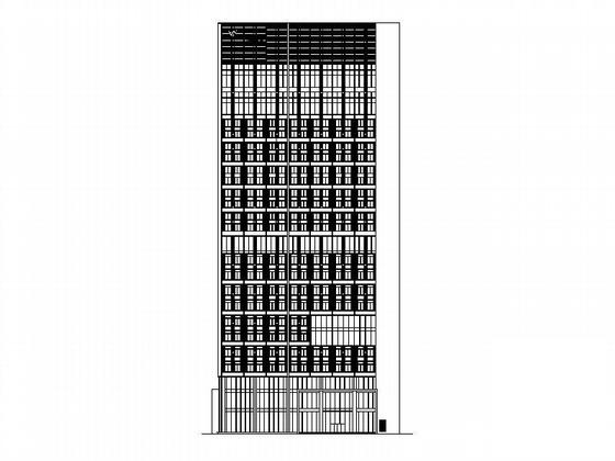 19层LOFT办公楼建筑施工CAD图纸（102米）(钢筋混凝土结构) - 5