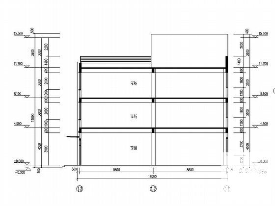 新站区花园小区3层商场建筑施工CAD图纸(卫生间大样图) - 1